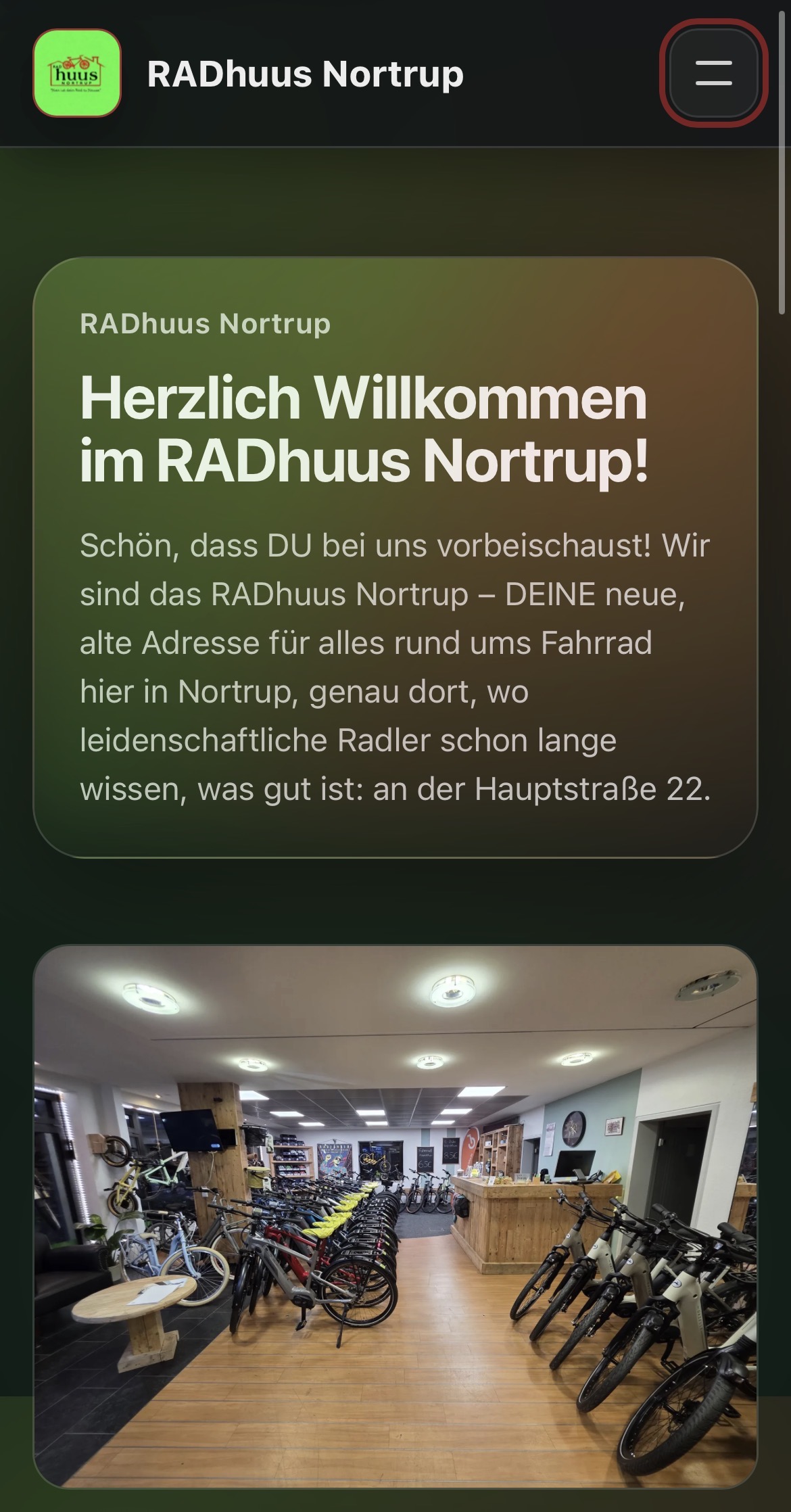 RADhuus Nortrup Mobile View